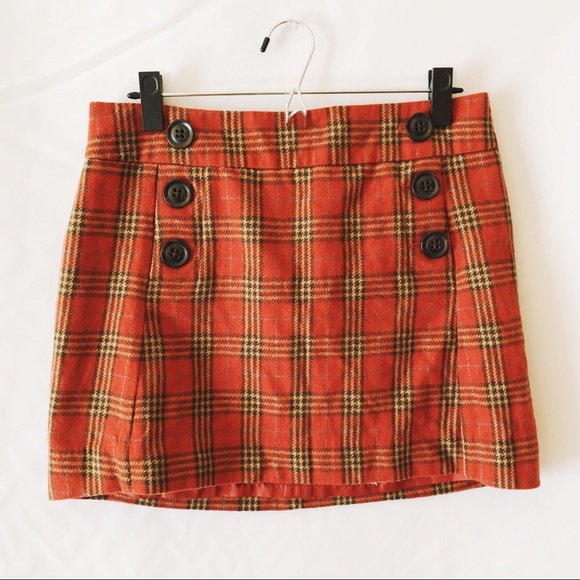 GAP Dresses & Skirts - VINTAGE 90s clueless plaid button mini skirt